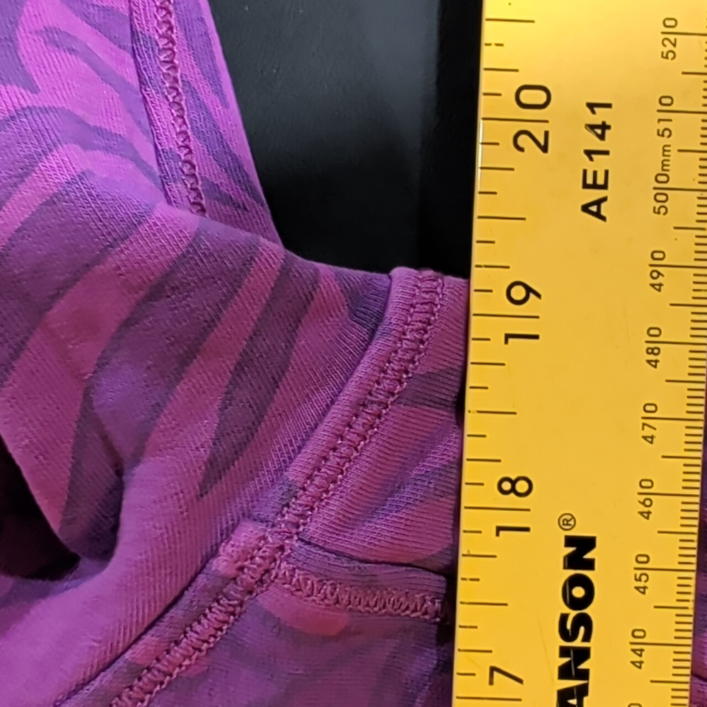 Purple Floral Zip-Up Jacket M - Picture 13 of 15